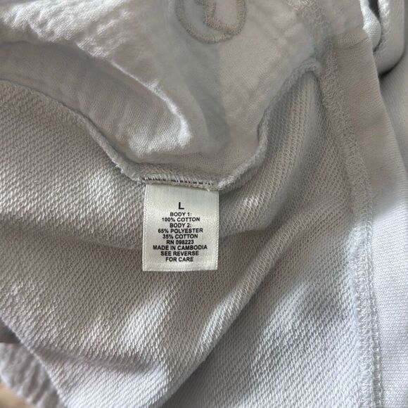 Magellan Outdoors Lounge Set Womens Large Relaxed Fit Shirt Shorts 2 Pc White - Picture 12 of 13